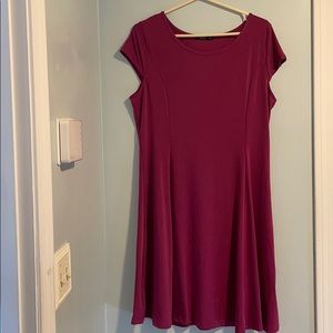 Solid purple dress knee length dress. Slightly …